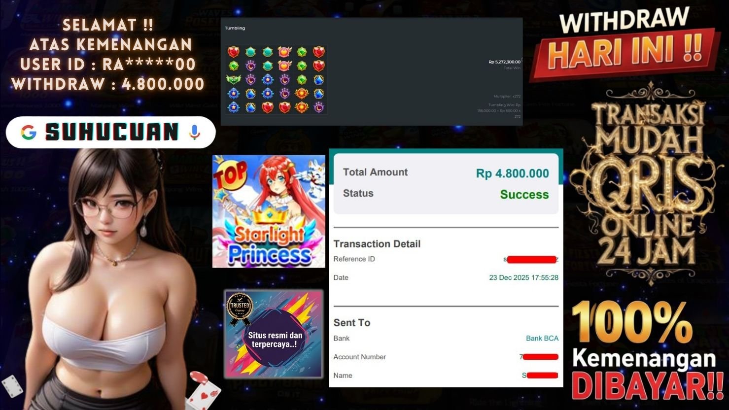 SUHUCUAN JACKPOT SLOT STARLIGHT PRINCESS